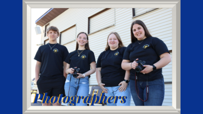 Yearbook Photographers- Kash Giese, Bella Roberts, Lauren Brovold, Colette DeVeau